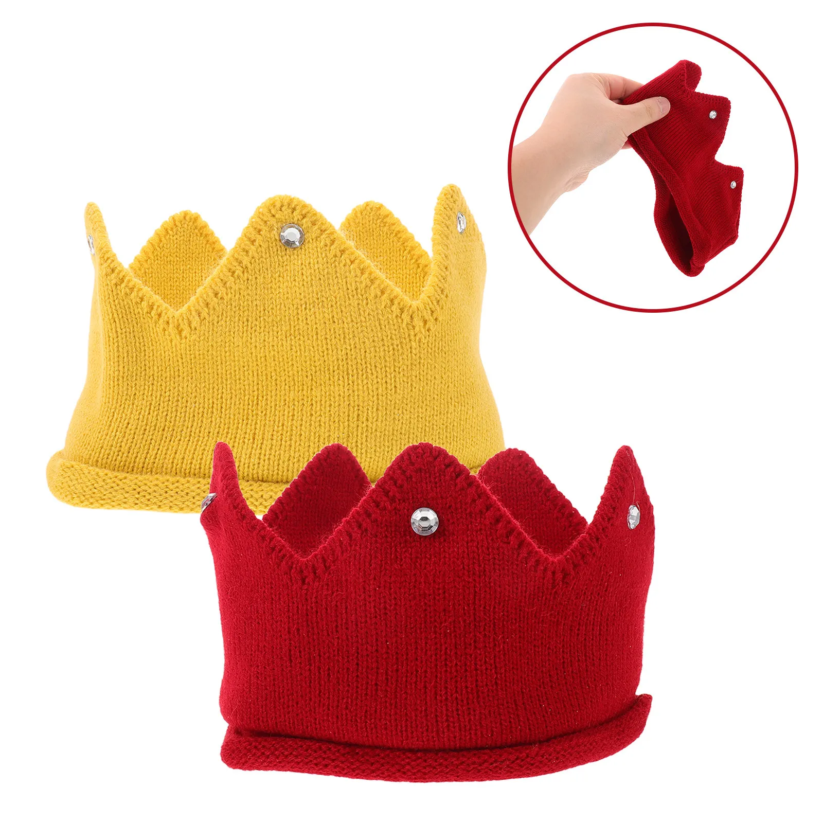 2Pcs Baby Knitted Crown Hat Soft Comfortable Knit Cap Elastic Birthday Party Photo Props Toddler Boys Girls Knit Beanie Hat
2Pcs Baby Knitted Crown Hat Soft Comfortable Knit Cap Elastic Birthday Party Photo Props Toddler Boys Girls Knit Beanie Hat