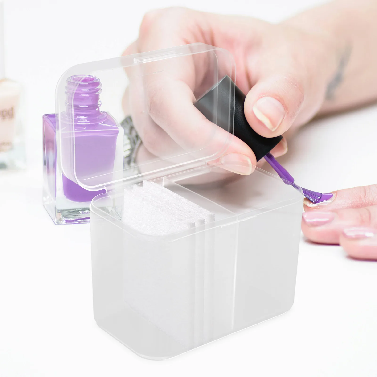 Cotton Pad Box Clear Container Swab Storage Case Plastic Organizer Vanity Desk Round Pads Dispenser Manicure Tool Storage
Cotton Pad Box Clear Container Swab Storage Case Plastic Organizer Vanity Desk Round Pads Dispenser Manicure Tool Storage