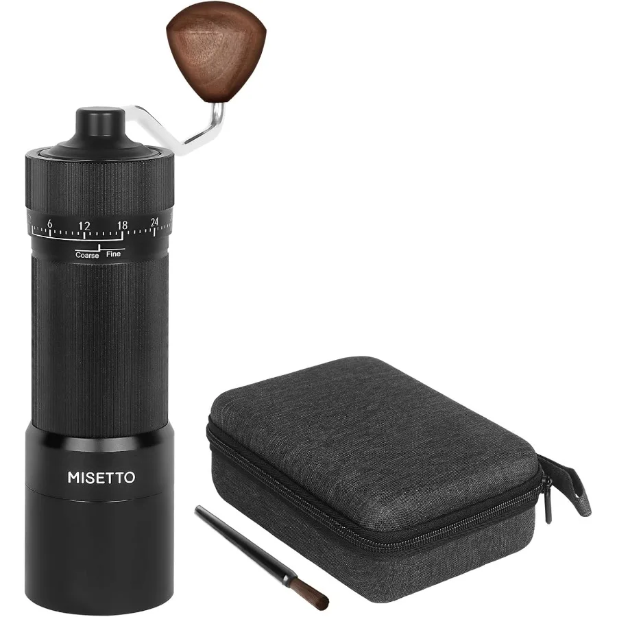 Manual Coffee Grinder with CNC Stainless Steel Conical Burr - External Adjustable Setting Double Bearing Positioning for French
Manual Coffee Grinder with CNC Stainless Steel Conical Burr - External Adjustable Setting Double Bearing Positioning for French