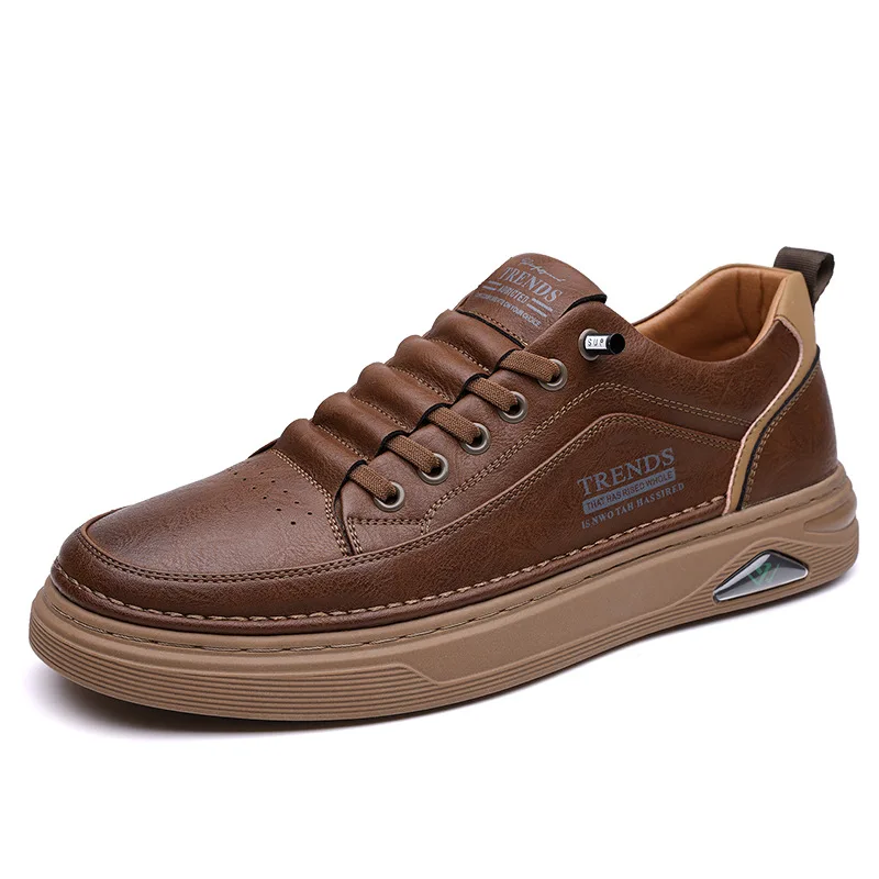 Fashion Leather Platform Sneakers for Men Designer Soft-soled Men's Board Shoes Spring Autumn Outdoor Sports Zapatos De Hombre
Fashion Leather Platform Sneakers for Men Designer Soft-soled Men's Board Shoes Spring Autumn Outdoor Sports Zapatos De Hombre