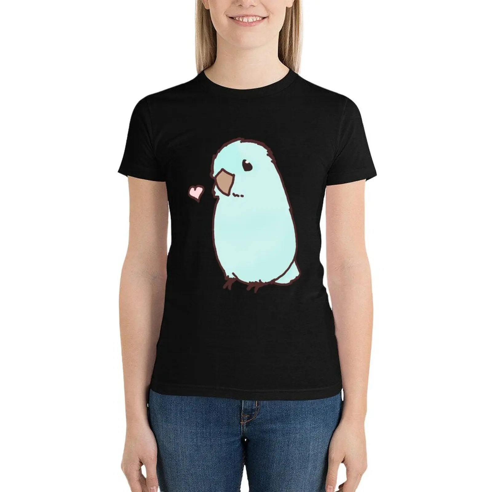 White Heart Birb T-Shirt oversized summer tops aesthetic clothes plain t shirts for Women
White Heart Birb T-Shirt oversized summer tops aesthetic clothes plain t shirts for Women
