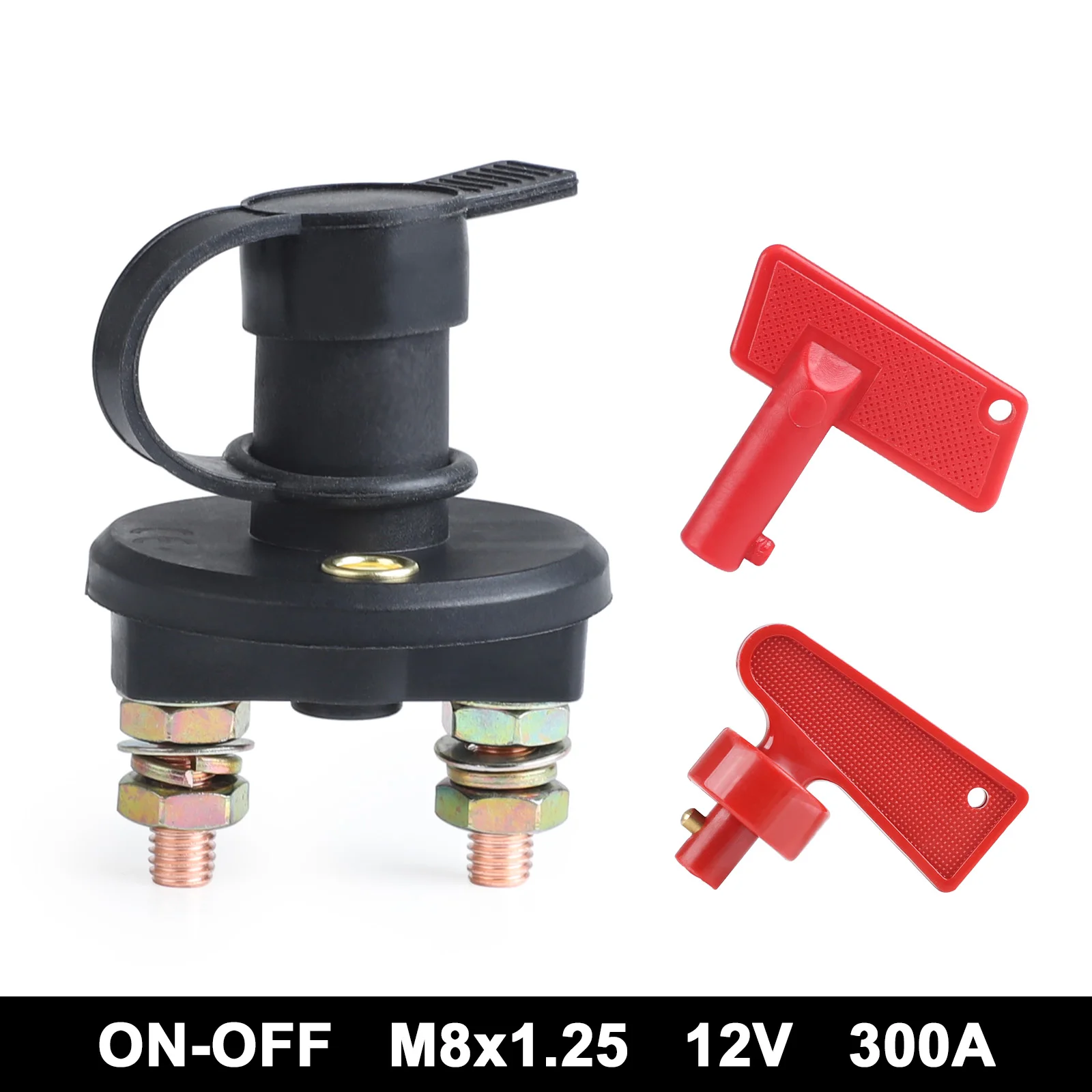 CNSPEED 12V 24V 300A Battery Disconnect Isolator Rotary Cut-off Kill Switch For Car Truck Marine Boat Red Copper Key Insulated
CNSPEED 12V 24V 300A Battery Disconnect Isolator Rotary Cut-off Kill Switch For Car Truck Marine Boat Red Copper Key Insulated