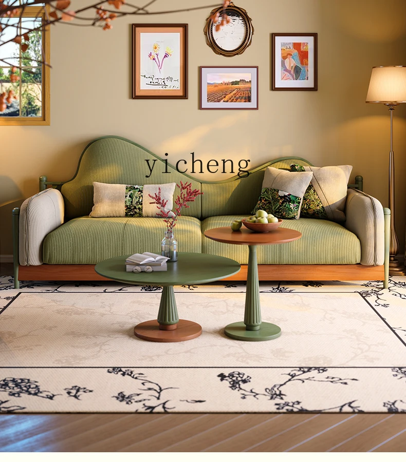 XL living room straight row fabric sofa medieval ash wood green corduroy three-person sofa
XL living room straight row fabric sofa medieval ash wood green corduroy three-person sofa
