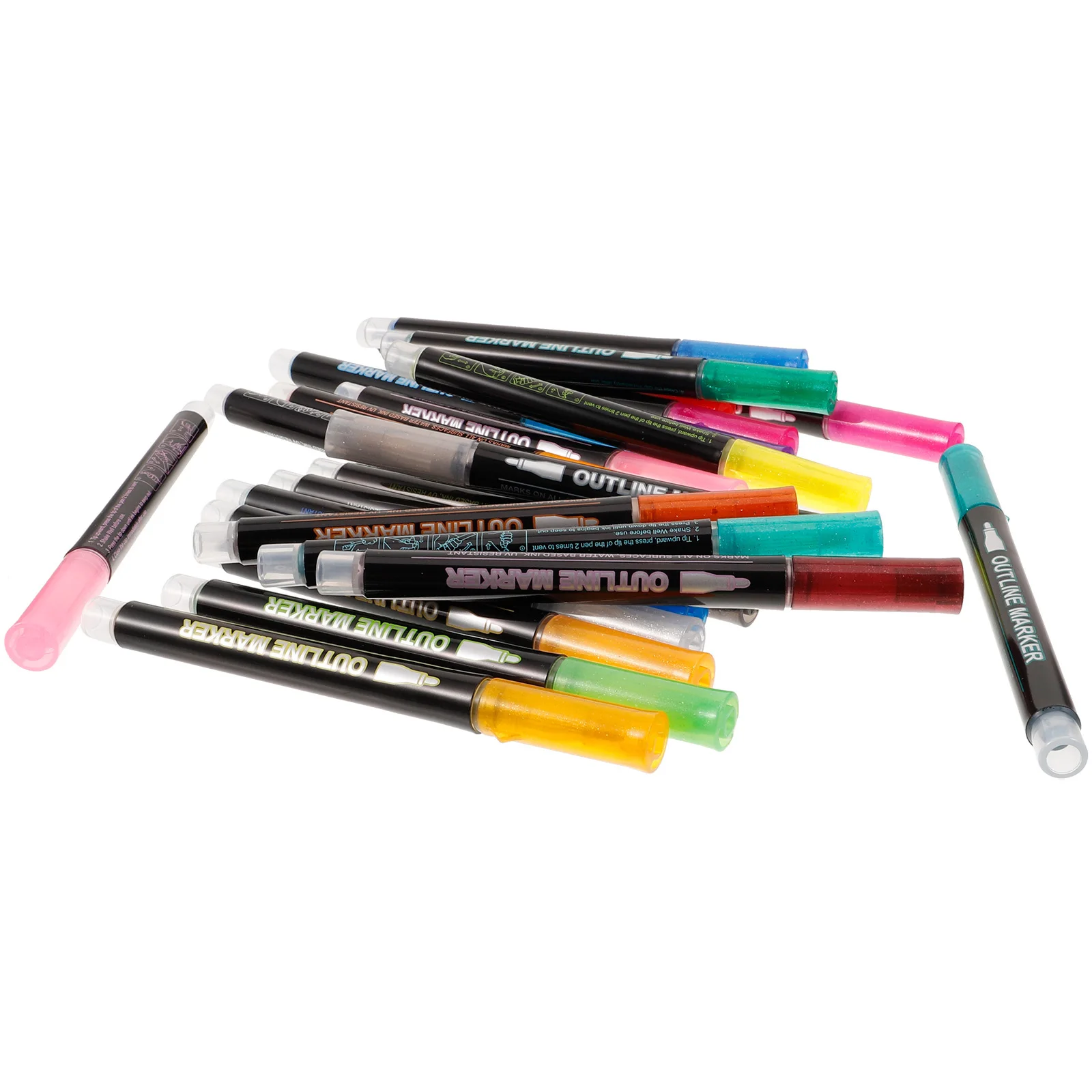 24Pcs Colorful Glitter Pens Double-Outline Shimmer Markers for Students Studying Notes DIY Art Projects Glitter Markers 
24Pcs Colorful Glitter Pens Double-Outline Shimmer Markers for Students Studying Notes DIY Art Projects Glitter Markers