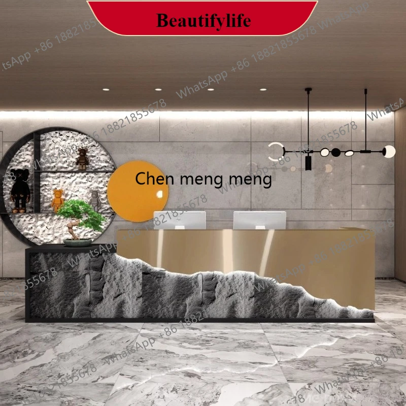 Stainless Steel Led Lights Reception Desks Black Display Reception Desks Executive Design MostradorK178
Stainless Steel Led Lights Reception Desks Black Display Reception Desks Executive Design MostradorK178