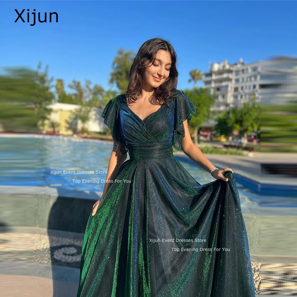 Xijun Glitter Long Elegant Evening Dresses A-Line V-Neck Formal Prom Dresses For Women Party Gowns 2023 vestidos de novia Green
Xijun Glitter Long Elegant Evening Dresses A-Line V-Neck Formal Prom Dresses For Women Party Gowns 2023 vestidos de novia Green