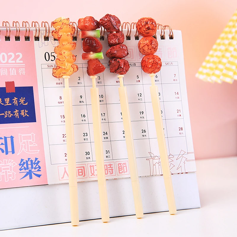 New 0.7MM Creative Simulation Meat Skewer Kebab Shape Ball Point Pen Signature Pen Office School Weird Realistic Writing Tools
New 0.7MM Creative Simulation Meat Skewer Kebab Shape Ball Point Pen Signature Pen Office School Weird Realistic Writing Tools