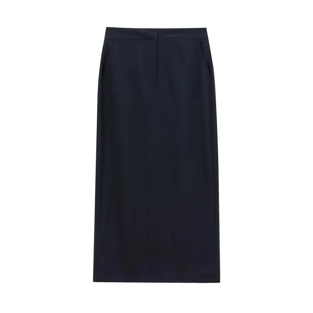 Pop 2025 Autumn New Women's Fashionable Slim High Waist Pocket Half Body Skirt Straight Tube Bottom Split Midi Skirt
Pop 2025 Autumn New Women's Fashionable Slim High Waist Pocket Half Body Skirt Straight Tube Bottom Split Midi Skirt
