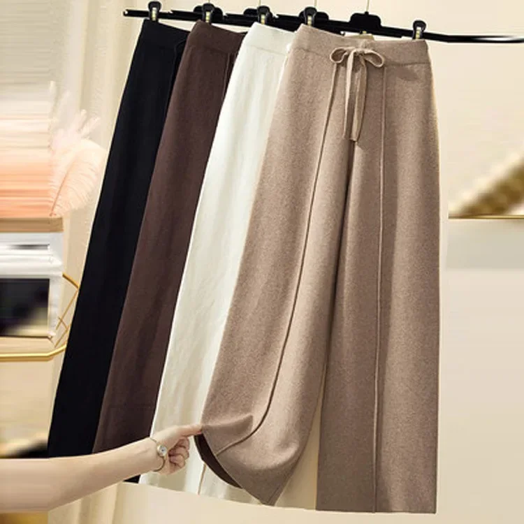 Pants High Waist Straight Barrel Loose Knit Tie 2023 Korean Style Medium Strecth Women Wide-leg Pants
Pants High Waist Straight Barrel Loose Knit Tie 2023 Korean Style Medium Strecth Women Wide-leg Pants