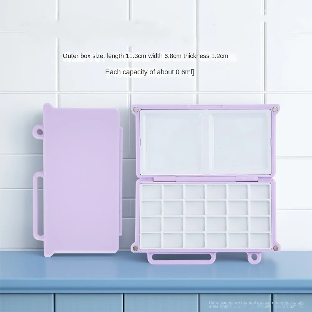 High-quality Mini Portable Travel Plastic Painting Box Palette 12/24 Grids Watercolor Paint Subpackage Purple Blue Pigment Box
High-quality Mini Portable Travel Plastic Painting Box Palette 12/24 Grids Watercolor Paint Subpackage Purple Blue Pigment Box