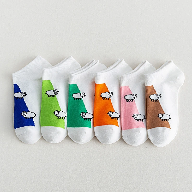 Cute Animal Cotton Boat Socks Female Kawaii Cartoon Sheep Summer Socks Slippers Women's casual Soft Funny Casual Short Socks
Cute Animal Cotton Boat Socks Female Kawaii Cartoon Sheep Summer Socks Slippers Women's casual Soft Funny Casual Short Socks