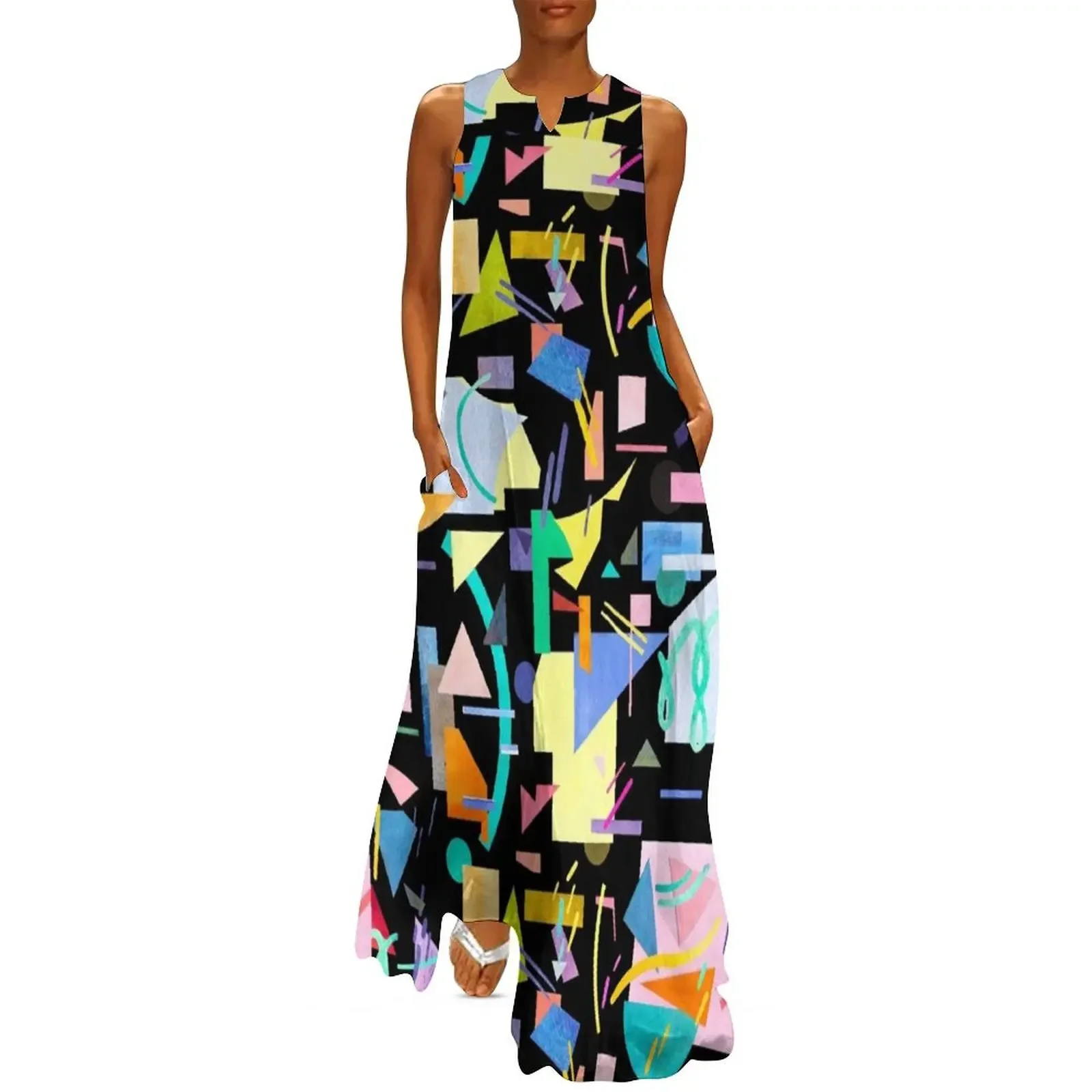 Geometric pop pattern - Black Long Dress evening dress ladies women's elegant loose dresses Dress
Geometric pop pattern - Black Long Dress evening dress ladies women's elegant loose dresses Dress