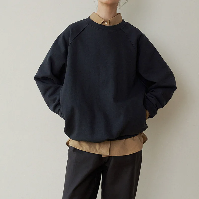 Oversized Sweatshirts Women Long Sleeve Round Neck Solid Color Pullovers with Pockets
Oversized Sweatshirts Women Long Sleeve Round Neck Solid Color Pullovers with Pockets