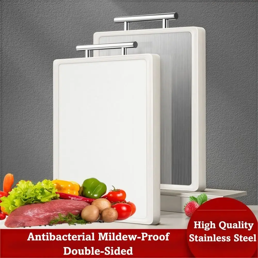 Double-Sided Chopping Board Anti-Mold Thickened Kitchen Cutting Board Stainless Steel+PP Food Grade Cooking Board
Double-Sided Chopping Board Anti-Mold Thickened Kitchen Cutting Board Stainless Steel+PP Food Grade Cooking Board