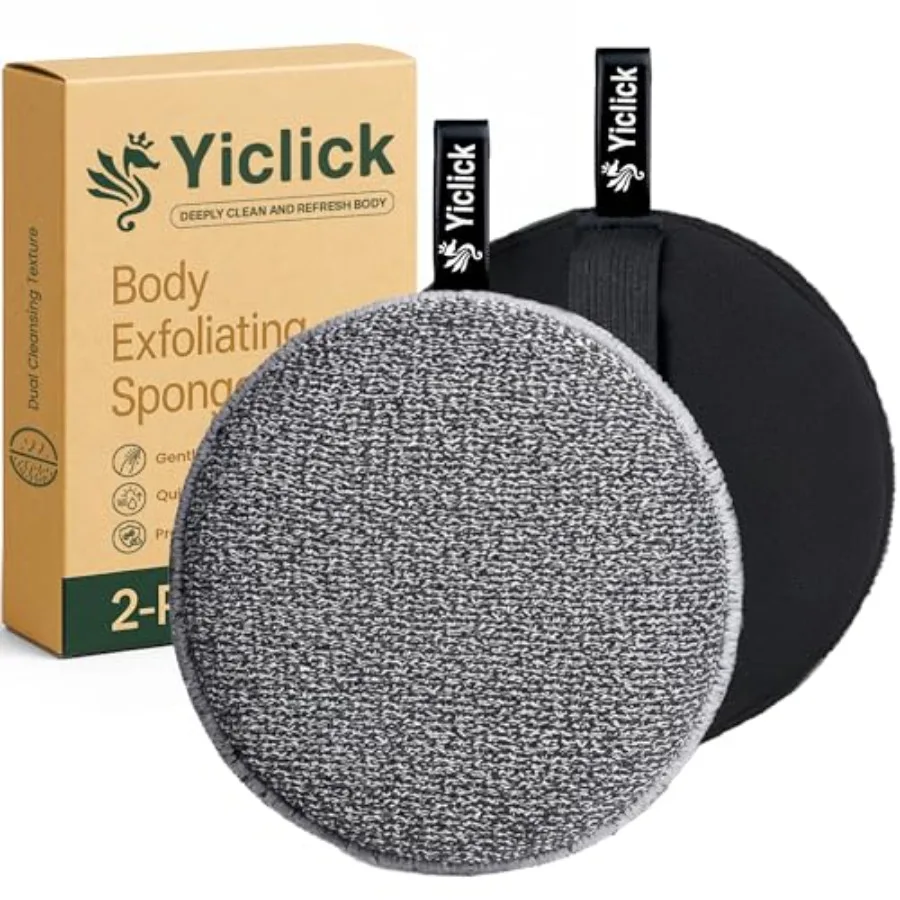 Exfoliating Body Scrubber 2 Pack,Body Exfoliator Scrubber, Exfoliating Sponge for Shower Bath, Shower Loofah Luffa Lufa with Ha
Exfoliating Body Scrubber 2 Pack,Body Exfoliator Scrubber, Exfoliating Sponge for Shower Bath, Shower Loofah Luffa Lufa with Ha