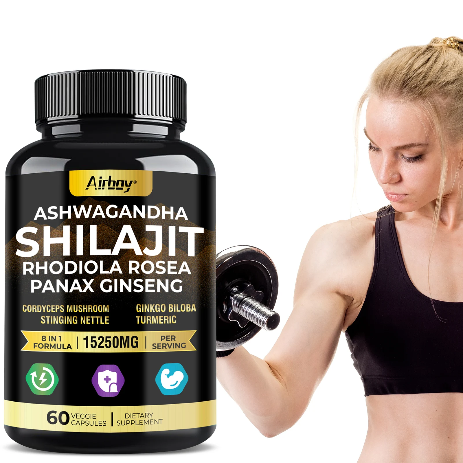 Ashwagandha, Shilajit, Rhodiola, капсулы женьшеня — увеличение мышечной массы, улучшение выносливости, энергетическая добавка
Ashwagandha, Shilajit, Rhodiola, капсулы женьшеня — увеличение мышечной массы, улучшение выносливости, энергетическая добавка