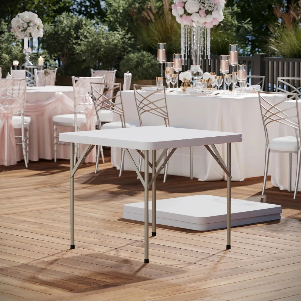 Square Plastic Folding Event Table for Indoor/Outdoor Events, Portable Banquet Table with Locking Legs
Square Plastic Folding Event Table for Indoor/Outdoor Events, Portable Banquet Table with Locking Legs