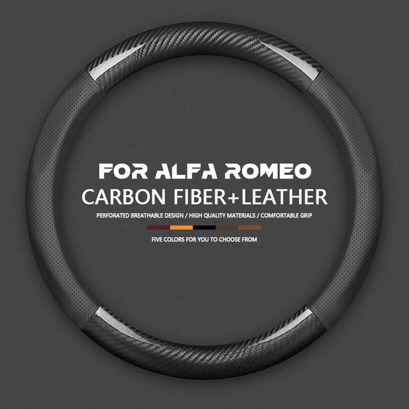 Fits For Alfa Romeo GT 147 156 159 166 Giulia Tonale Stelvio Giulietta Mito Milano Car Leather Carbon Fiber Steering Wheel Cover
Fits For Alfa Romeo GT 147 156 159 166 Giulia Tonale Stelvio Giulietta Mito Milano Car Leather Carbon Fiber Steering Wheel Cover