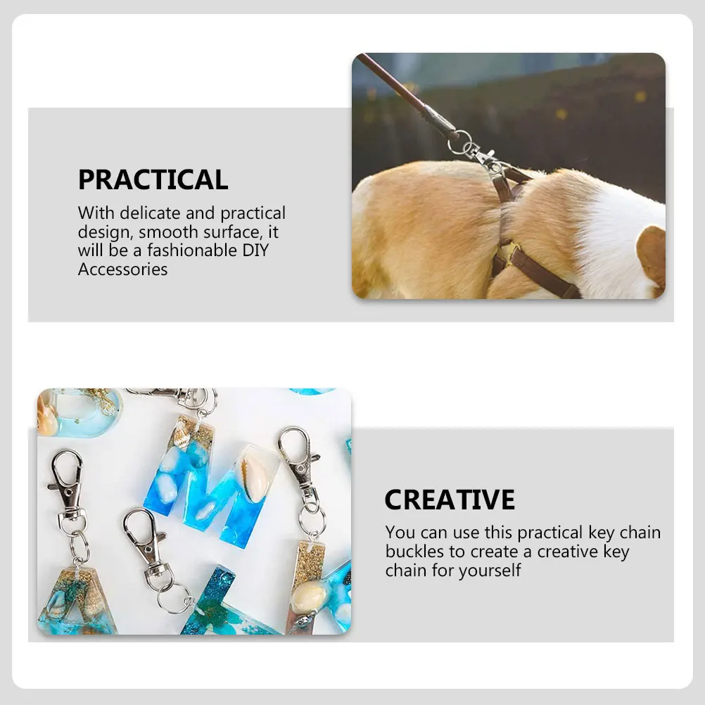 160pcs Rotating Keychain Kit Silver Dog Buckle Lobster Clips Durable DIY Practical Key Chain Bag Pendant Jewelry Accessories
160pcs Rotating Keychain Kit Silver Dog Buckle Lobster Clips Durable DIY Practical Key Chain Bag Pendant Jewelry Accessories