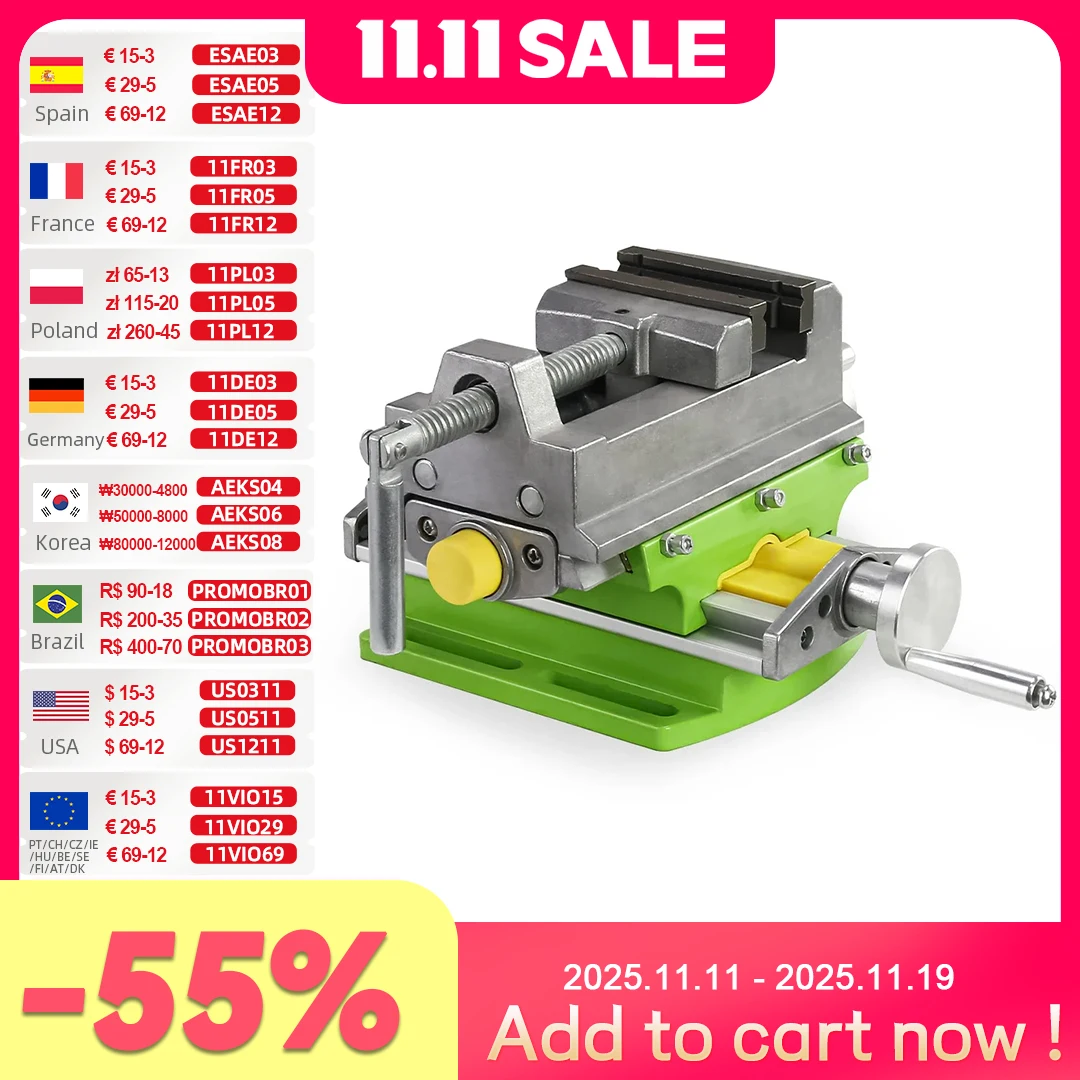 Allsome BG-6368 3-inch Cross-Sliding Vise with Compound Slide for Mill and Drill Press,Cross Slide Drill Press Vise
Allsome BG-6368 3-inch Cross-Sliding Vise with Compound Slide for Mill and Drill Press,Cross Slide Drill Press Vise