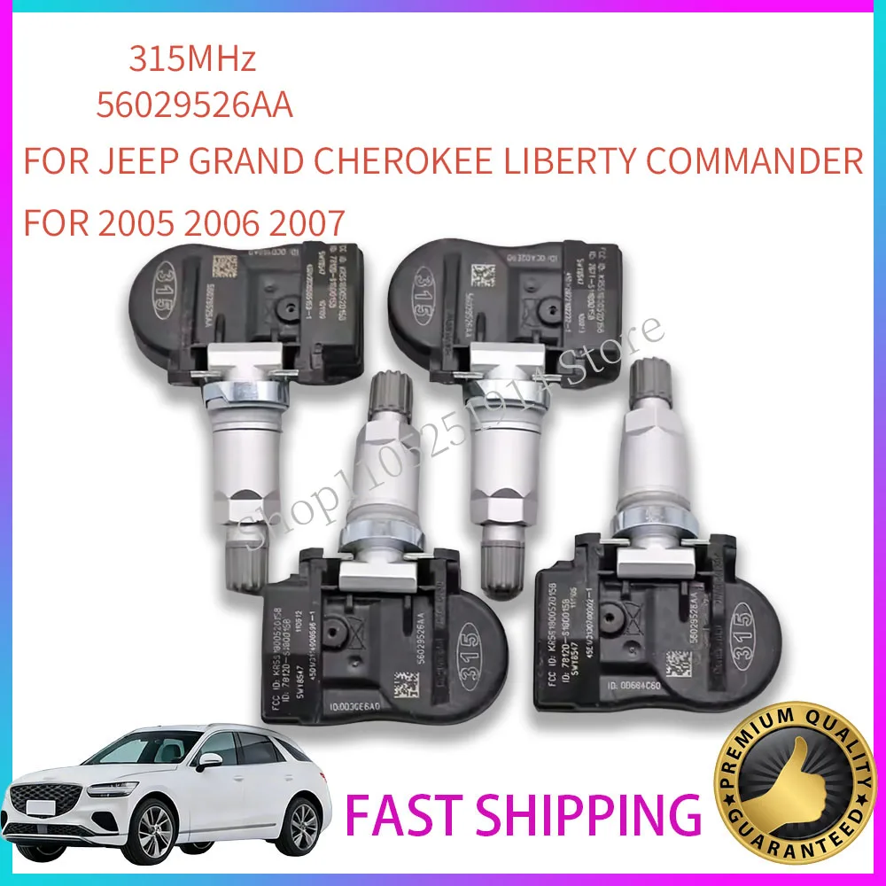 315MHz TPMS 56029526AA FOR 2005 2006 2007 JEEP GRAND CHEROKEE LIBERTY COMMANDER TIRE PRESSURE SENSOR JEEP TPMS MONITOR 68078861A
315MHz TPMS 56029526AA FOR 2005 2006 2007 JEEP GRAND CHEROKEE LIBERTY COMMANDER TIRE PRESSURE SENSOR JEEP TPMS MONITOR 68078861A