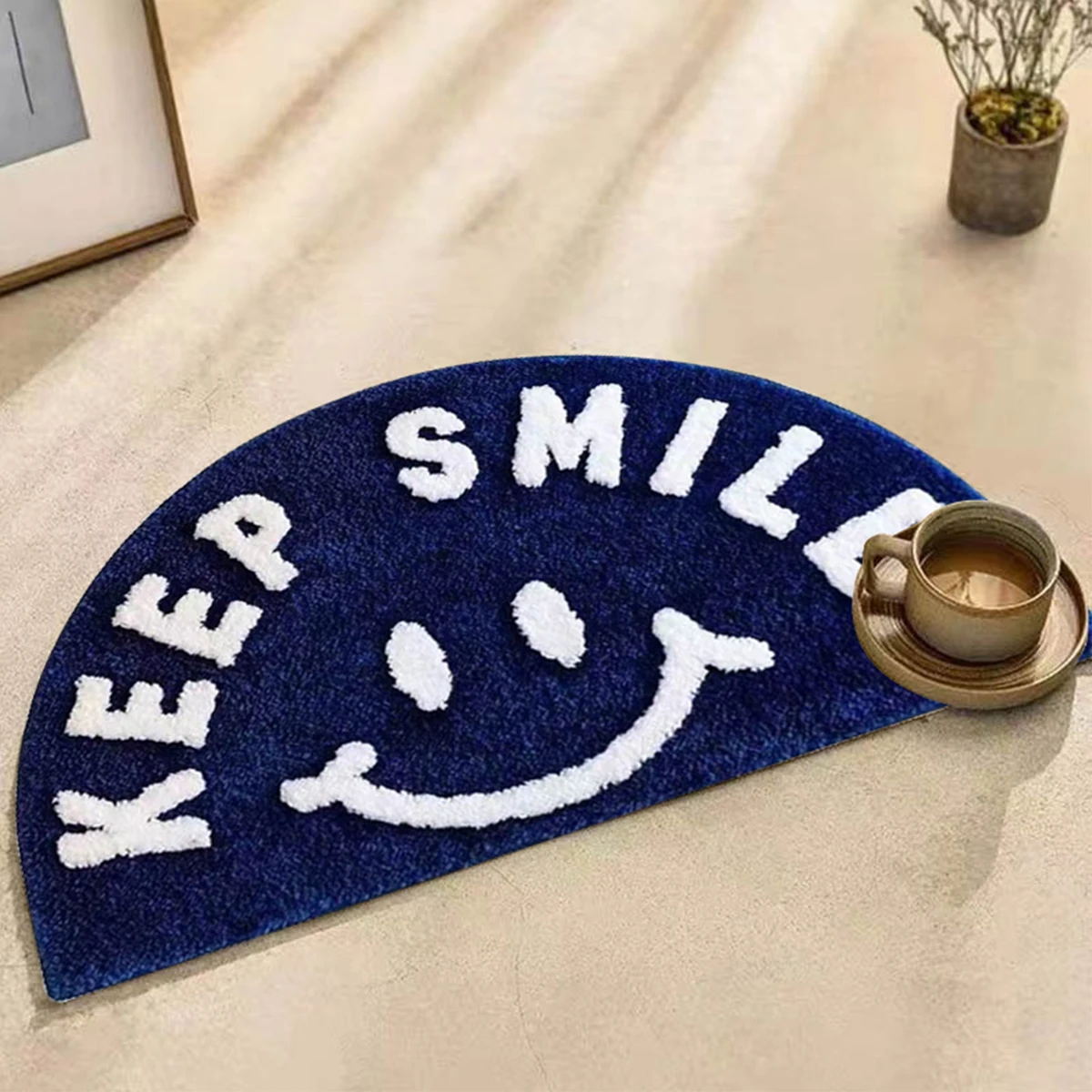 Half Round Smiling Face Entrance Door Mat Imitation Cashmere Area Carpet Family Blanket Soft Bathroom Foot Rugs Welcome Mat
Half Round Smiling Face Entrance Door Mat Imitation Cashmere Area Carpet Family Blanket Soft Bathroom Foot Rugs Welcome Mat