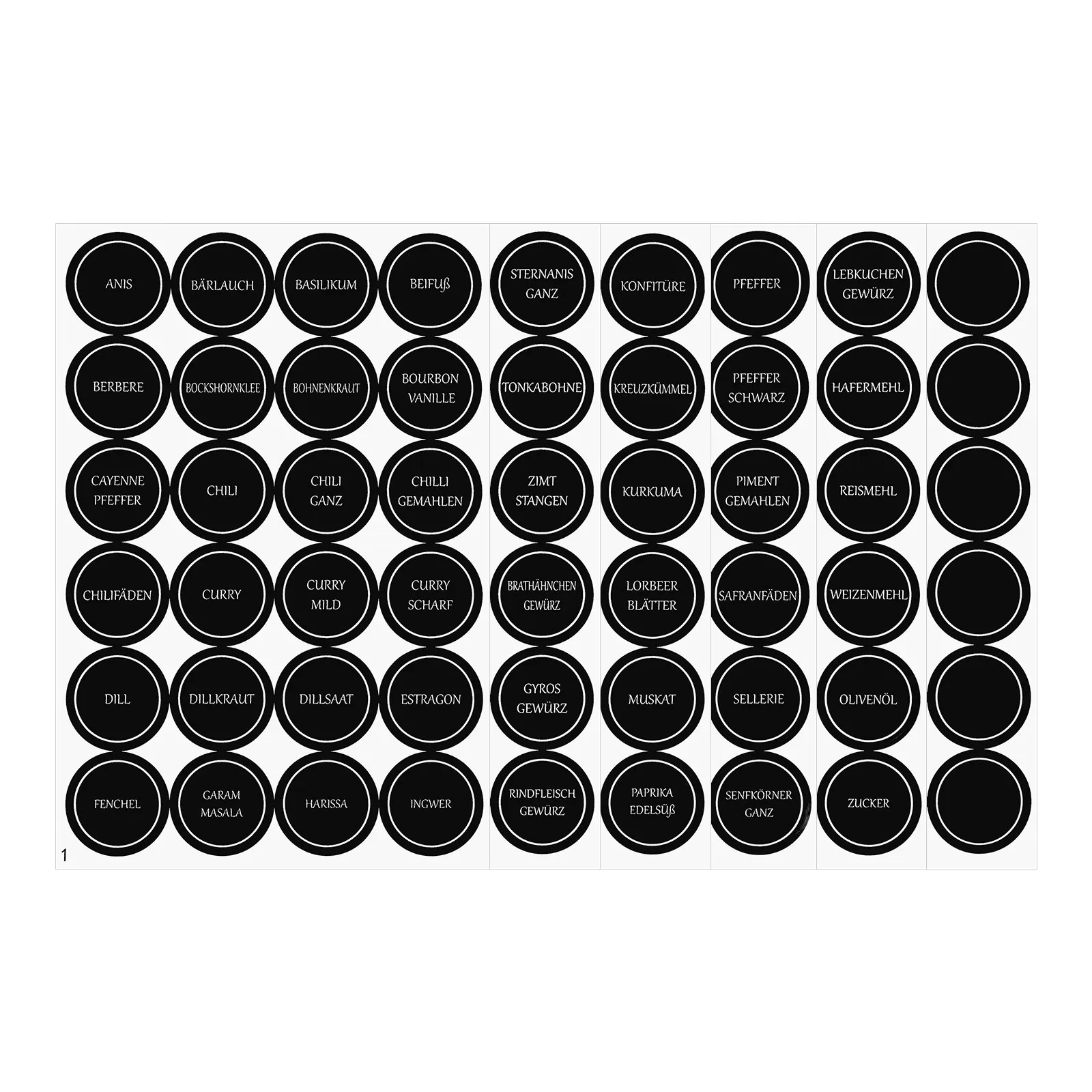 6 Sheets Round German Spice Jar Labels Minimalist Kitchen Stickers for Seasoning Bottles Containers Pantry Organization
6 Sheets Round German Spice Jar Labels Minimalist Kitchen Stickers for Seasoning Bottles Containers Pantry Organization