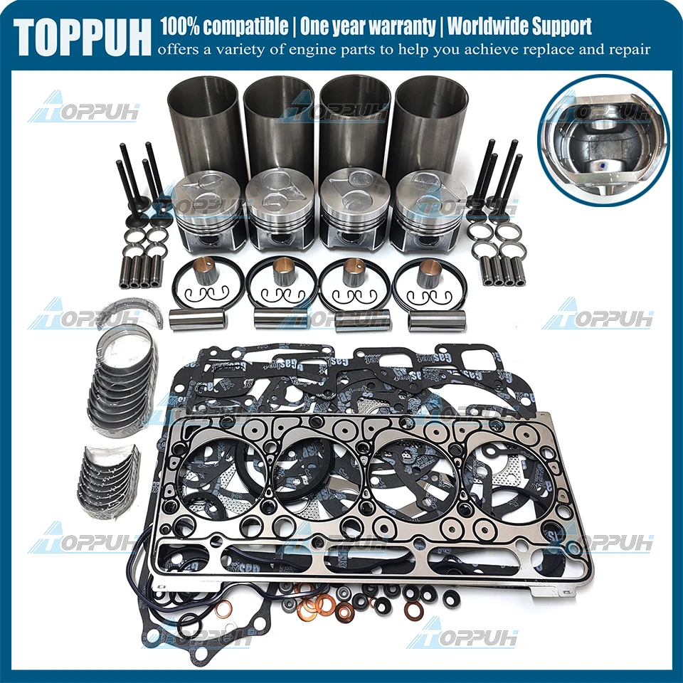 V2203 Новый капитальный ремонтный комплект + вкладыш для Kubota V2203 Thomas bobcat Scat Track (piston vortex STD 87 мм)
V2203 Новый капитальный ремонтный комплект + вкладыш для Kubota V2203 Thomas bobcat Scat Track (piston vortex STD 87 мм)