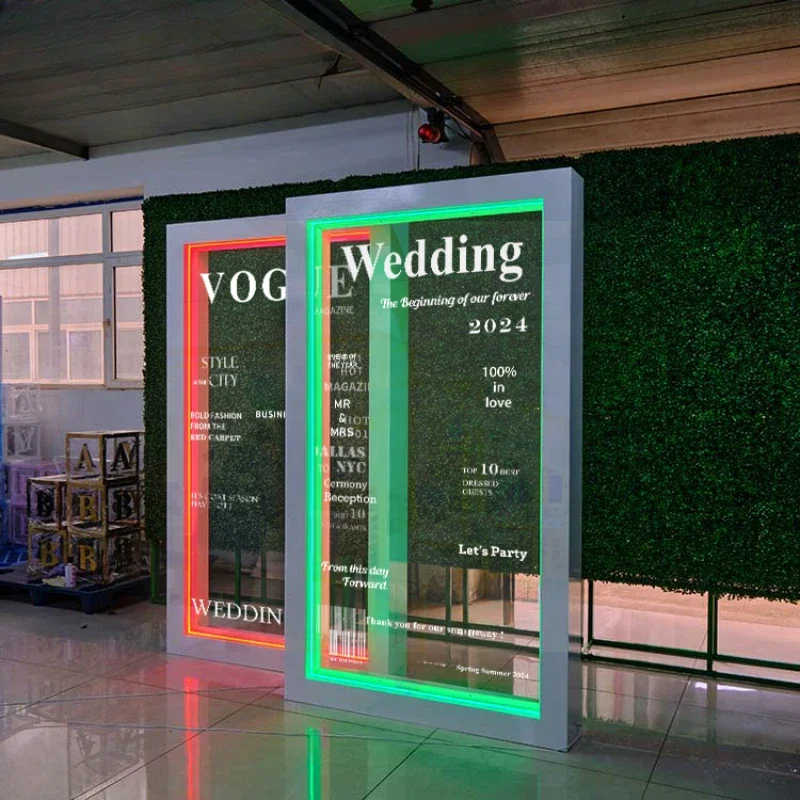 Magazine cover acrylic 360 photo booth box background photo panel, with light, for party event decoration
Magazine cover acrylic 360 photo booth box background photo panel, with light, for party event decoration