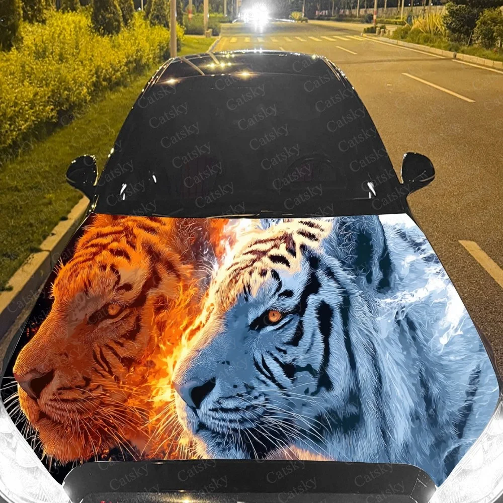 Ice-flame Tiger Car Hood Sticker PVC Self Waterproof Stick, Striking Auto Exterior Accessories Decor Protect Gift for Car Lover
Ice-flame Tiger Car Hood Sticker PVC Self Waterproof Stick, Striking Auto Exterior Accessories Decor Protect Gift for Car Lover