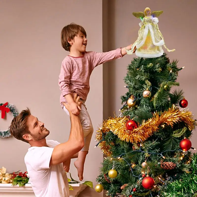 Angel Treetop Ornament 12-Inch Christmas Angel Treetop Figure LED Christmas Angel Treetop Figure Lighted Angel Tree Topper 
Angel Treetop Ornament 12-Inch Christmas Angel Treetop Figure LED Christmas Angel Treetop Figure Lighted Angel Tree Topper