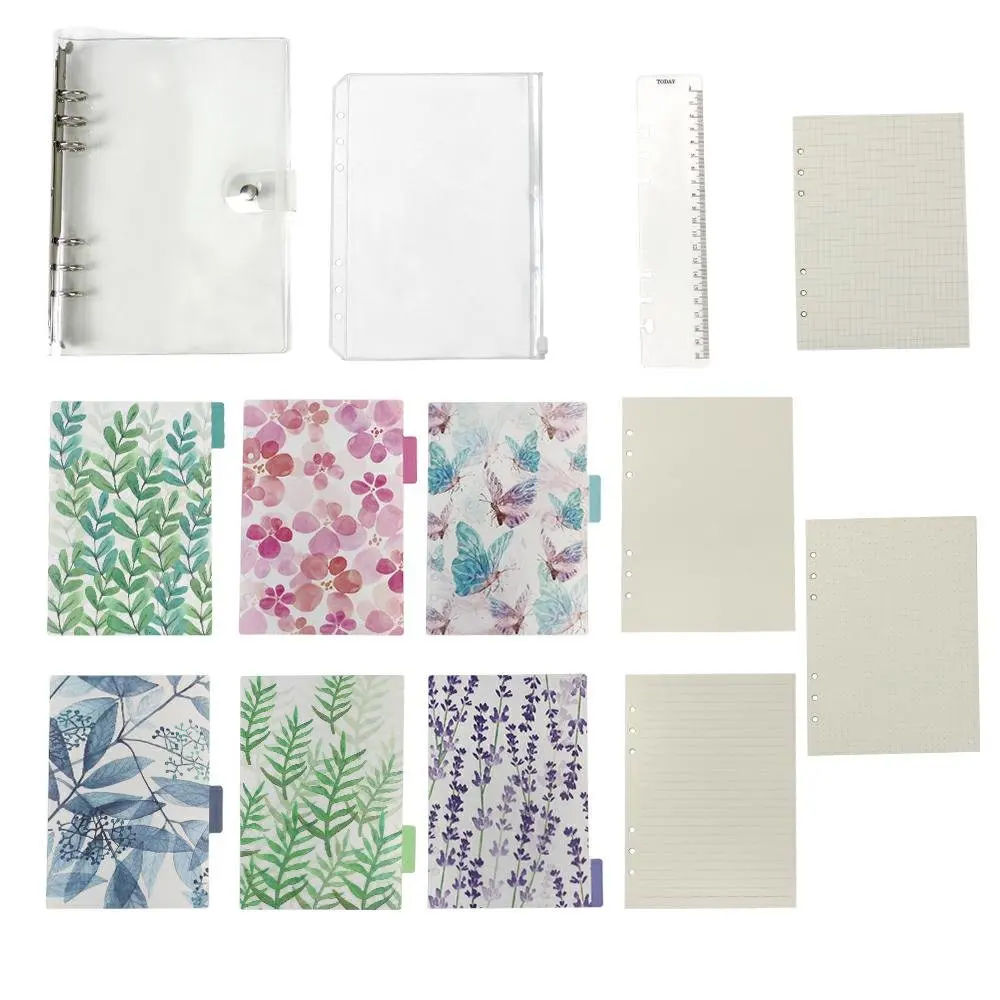 A5 6 Ring Diary, 80 Pages (Polka Dot/Classic Grid/Lines/White), 6 Clear Dividers, 1 Bookmark, 1 Zip Pouch Included, Refillable
A5 6 Ring Diary, 80 Pages (Polka Dot/Classic Grid/Lines/White), 6 Clear Dividers, 1 Bookmark, 1 Zip Pouch Included, Refillable