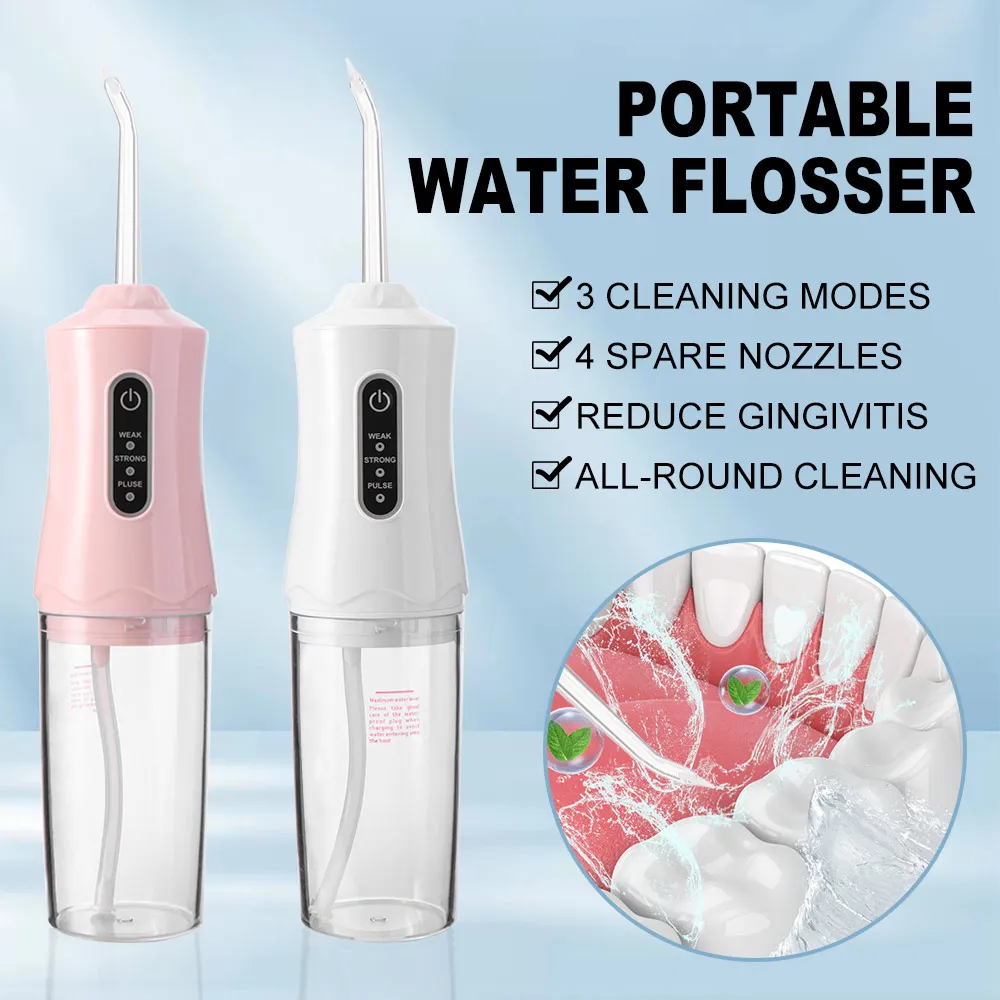 USB Rechargeable Oral Irrigator Portable Pulse Technology Water Flosser Electric 4 Nozzles Teeth Cleaner Travel Home Use
USB Rechargeable Oral Irrigator Portable Pulse Technology Water Flosser Electric 4 Nozzles Teeth Cleaner Travel Home Use