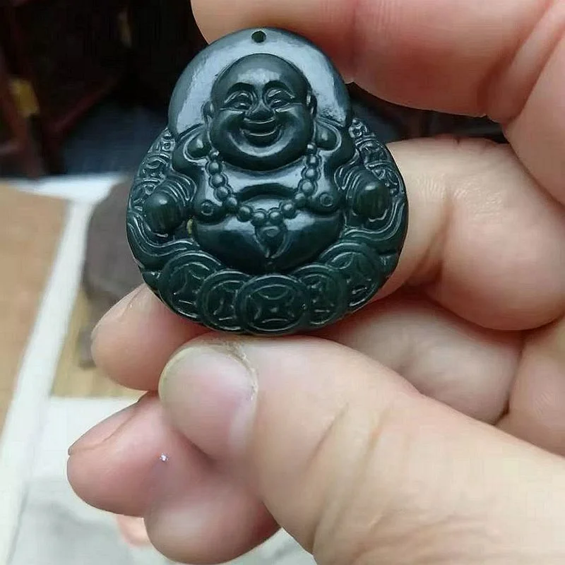 Подвеска из натурального нефрита Hetian, подвеска Будды Maitreya, подходит для мужчин и женщин
Подвеска из натурального нефрита Hetian, подвеска Будды Maitreya, подходит для мужчин и женщин