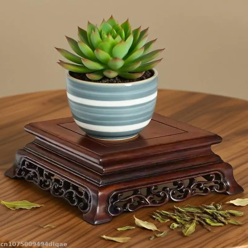 Wooden Carved Coffee Tea Plate Holder Vintage Natural Solid Wood Mini Decoration Base Flower Vase Pot Storage Sculpture Rack
Wooden Carved Coffee Tea Plate Holder Vintage Natural Solid Wood Mini Decoration Base Flower Vase Pot Storage Sculpture Rack