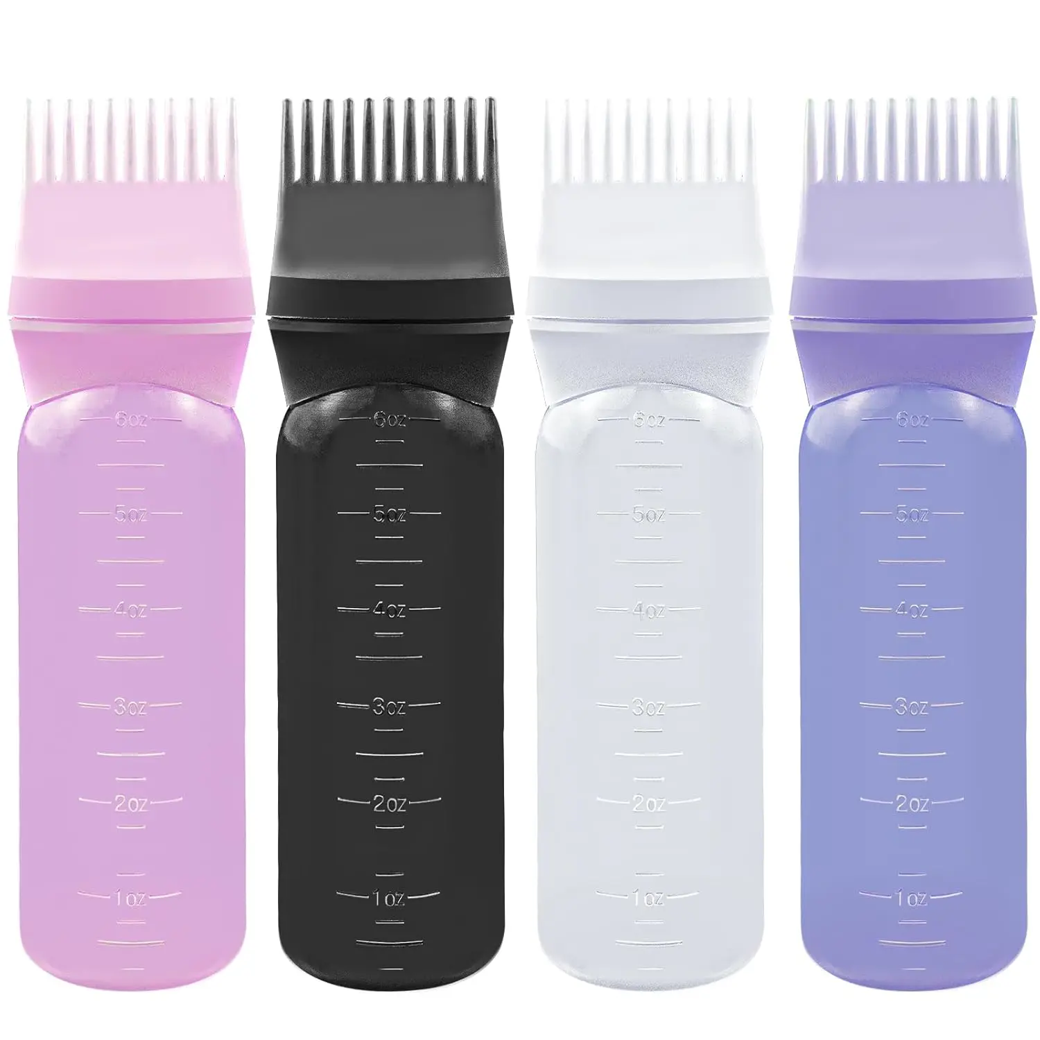 4 Root Comb Applicator Bottles 6oz, Hair Oil & Dye Applicator for Salon, Travel
4 Root Comb Applicator Bottles 6oz, Hair Oil & Dye Applicator for Salon, Travel