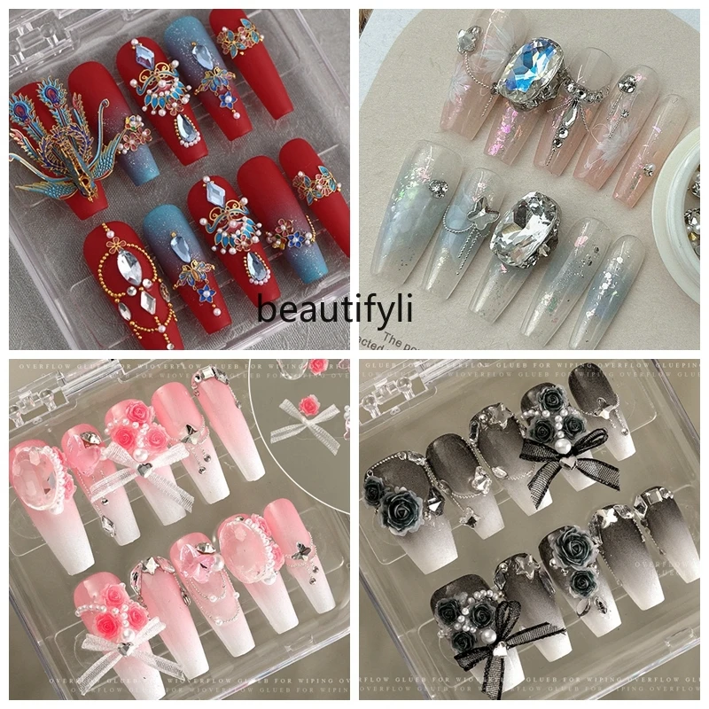 Nail Art Through Bottom Tip Bottom Diamond Pearl Mixed Wear Nail Material Pack Chinese Xiuhe Wedding Nail
Nail Art Through Bottom Tip Bottom Diamond Pearl Mixed Wear Nail Material Pack Chinese Xiuhe Wedding Nail