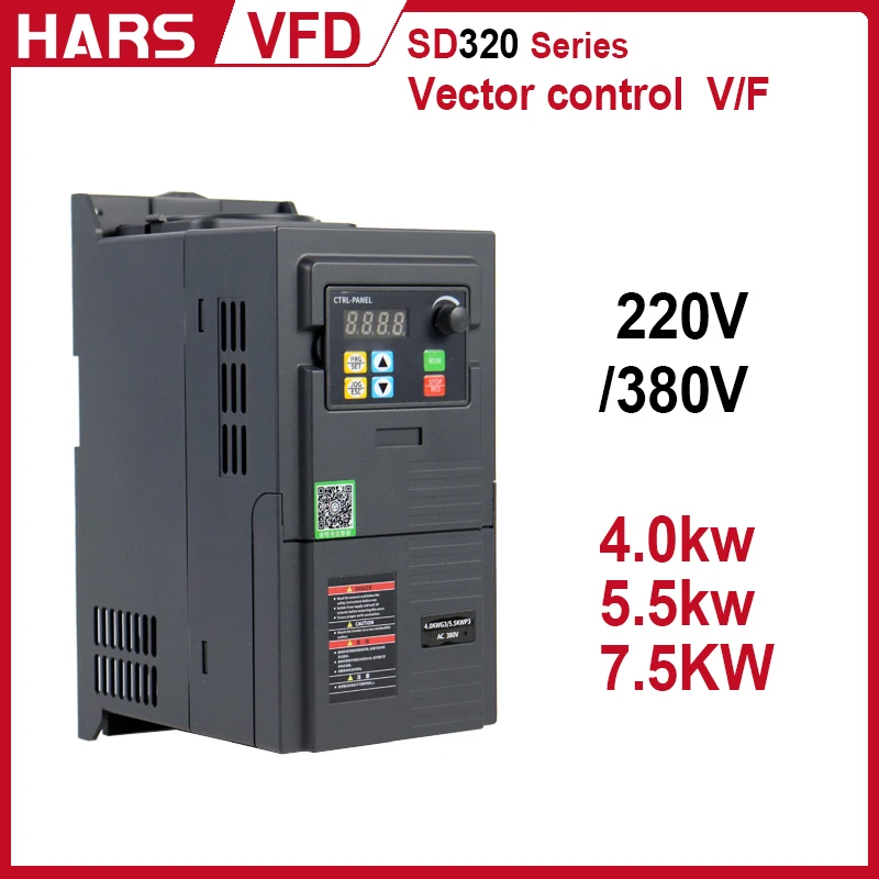 Hars 4 кВт 5,5 кВт 7,5 кВт Преобразователи частоты VFD 1-фазный 3-фазный переменный ток 220 В 380 В Частотный привод Инвертор управления скоростью двигателя
Hars 4 кВт 5,5 кВт 7,5 кВт Преобразователи частоты VFD 1-фазный 3-фазный переменный ток 220 В 380 В Частотный привод Инвертор управления скоростью двигателя