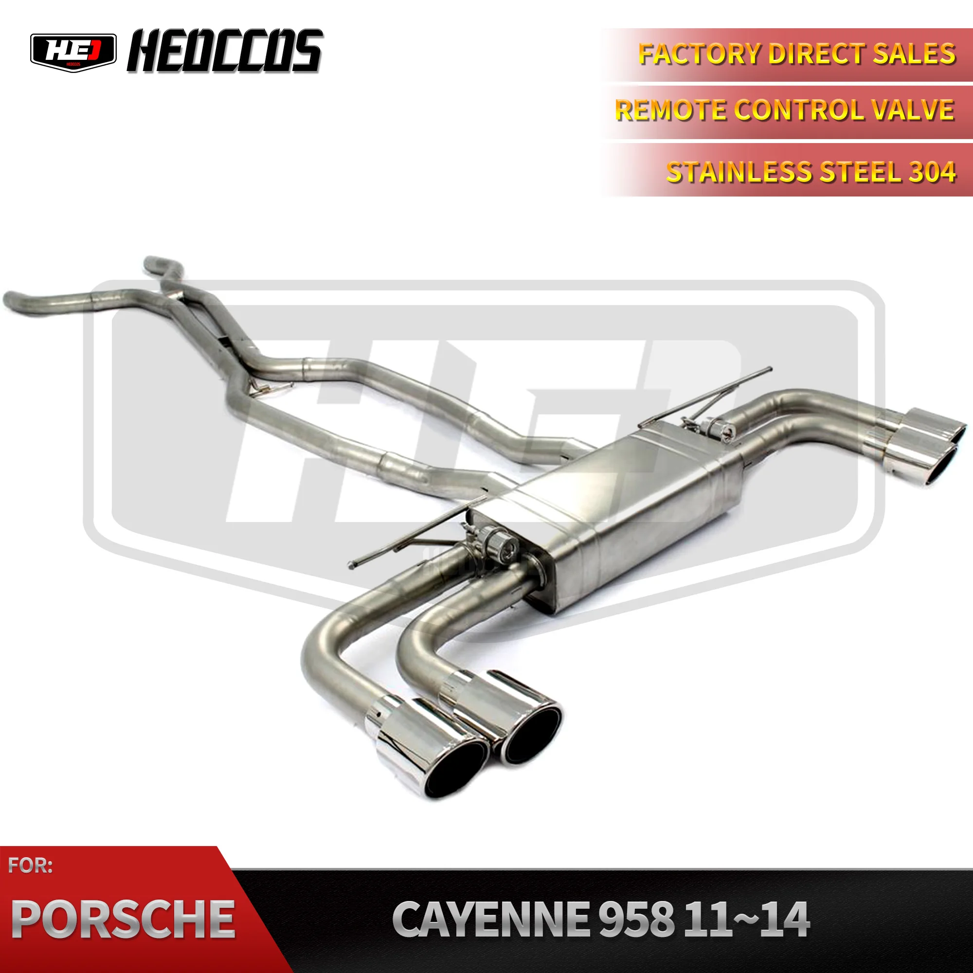 HEO Stainless Steel Exhaust Pipes for PORSCHE Cayenne 958 4.8 2010-2016 Vacuum Valve Muffler Catback With Remote Control
HEO Stainless Steel Exhaust Pipes for PORSCHE Cayenne 958 4.8 2010-2016 Vacuum Valve Muffler Catback With Remote Control