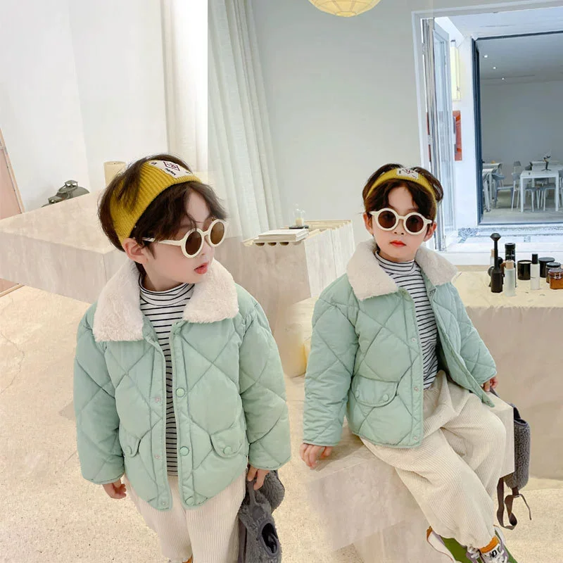 Boys Thickened Coat Girls Plush Collar Jackets Winter Children's Warm Cotton Clothes Kids Baby Autumn Fashion Long-Sleeve Parkas
Boys Thickened Coat Girls Plush Collar Jackets Winter Children's Warm Cotton Clothes Kids Baby Autumn Fashion Long-Sleeve Parkas