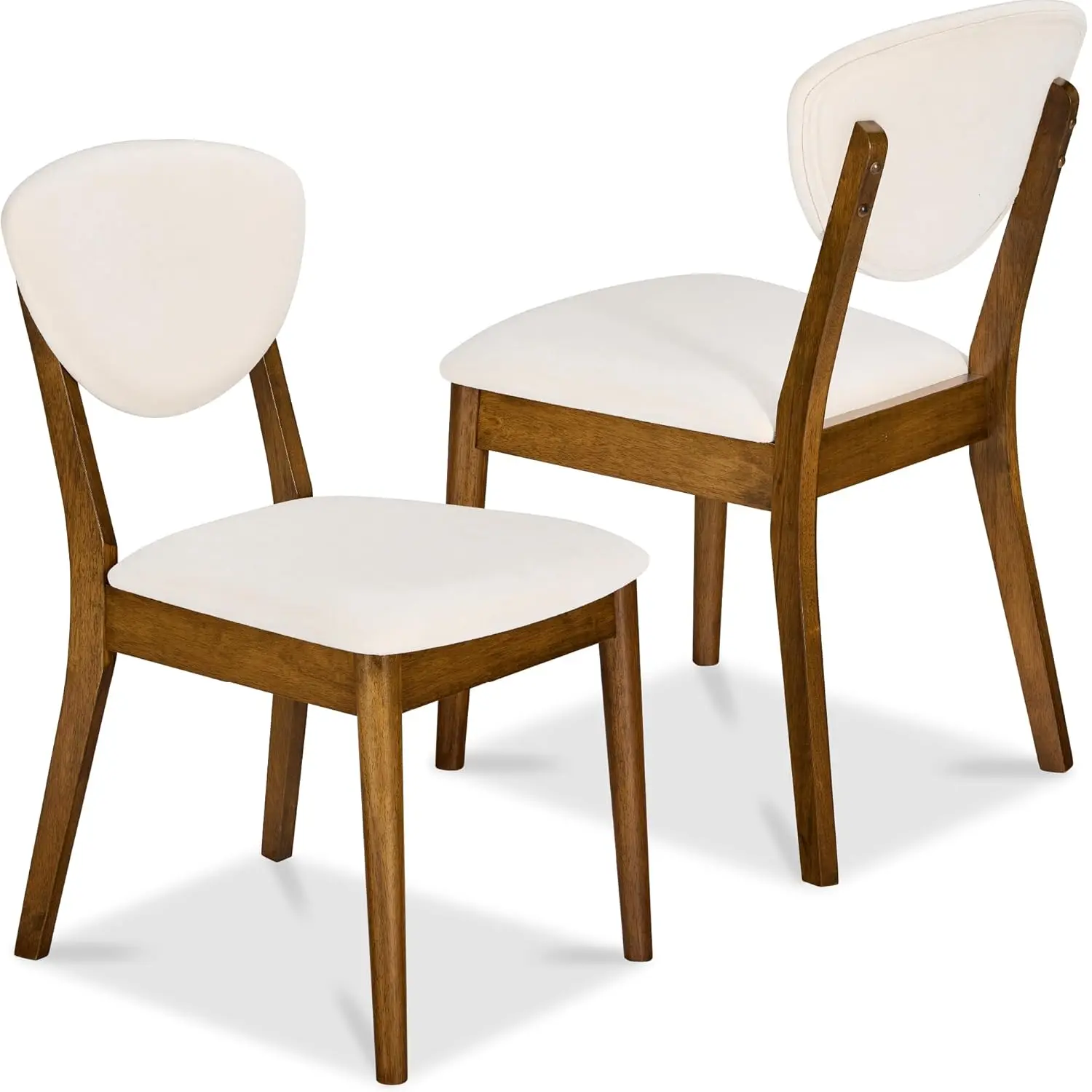Комплект из 2 обеденных стульев, в стиле Mid-Century Modern, с обивкой из ткани, без подлокотников, с подушкой для сиденья, мягкой спинкой - цвет орех/кремовый, на заказ
Комплект из 2 обеденных стульев, в стиле Mid-Century Modern, с обивкой из ткани, без подлокотников, с подушкой для сиденья, мягкой спинкой - цвет орех/кремовый, на заказ