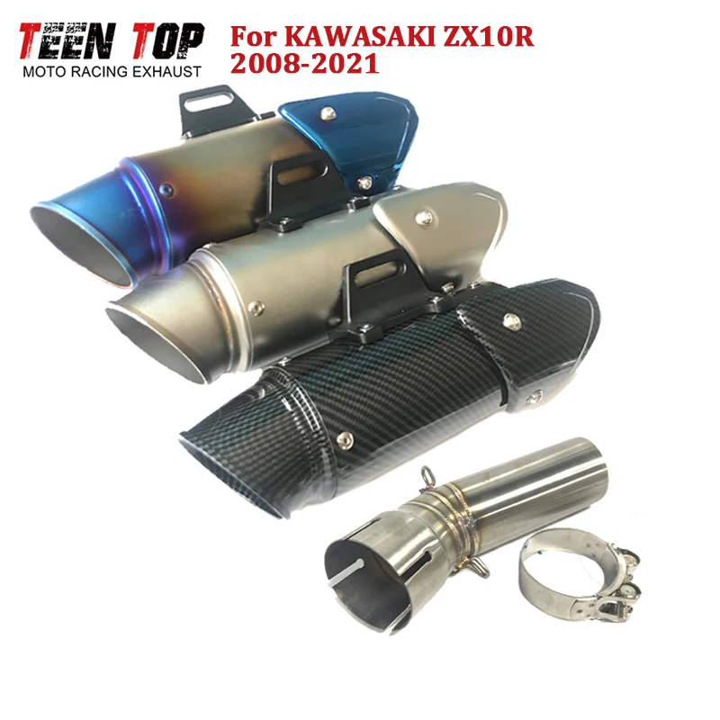 ZX10R Slip-on Exhaust For Kawasaki ZX10R Exhaust Muffler Elbow 2008-2021 51mm Escape Moto Middle Pipe Connect 310mm Silencieux
ZX10R Slip-on Exhaust For Kawasaki ZX10R Exhaust Muffler Elbow 2008-2021 51mm Escape Moto Middle Pipe Connect 310mm Silencieux