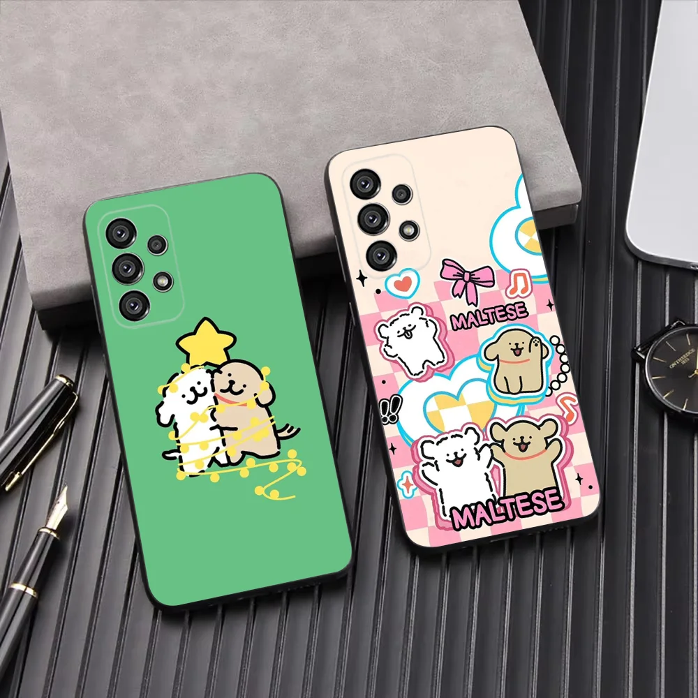 Korea line puppy Maltese Phone Case For Samsung Galaxy A13,A21s,A22,A31,A32,A52,A53,A71,A80,A91 Soft Black Shell
Korea line puppy Maltese Phone Case For Samsung Galaxy A13,A21s,A22,A31,A32,A52,A53,A71,A80,A91 Soft Black Shell