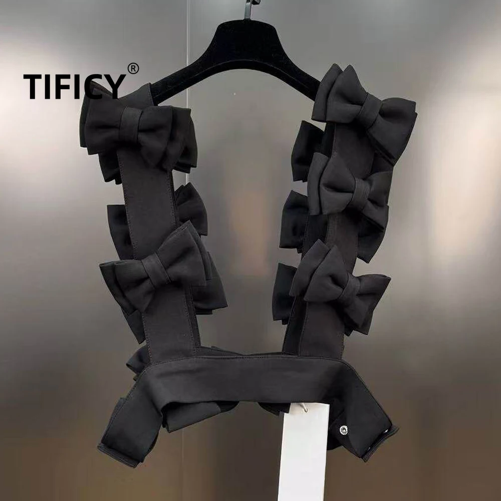 High Street Tanks Women's Spring and Summer Fashion Three-dimensional Bow Decoration Vest Top
High Street Tanks Women's Spring and Summer Fashion Three-dimensional Bow Decoration Vest Top