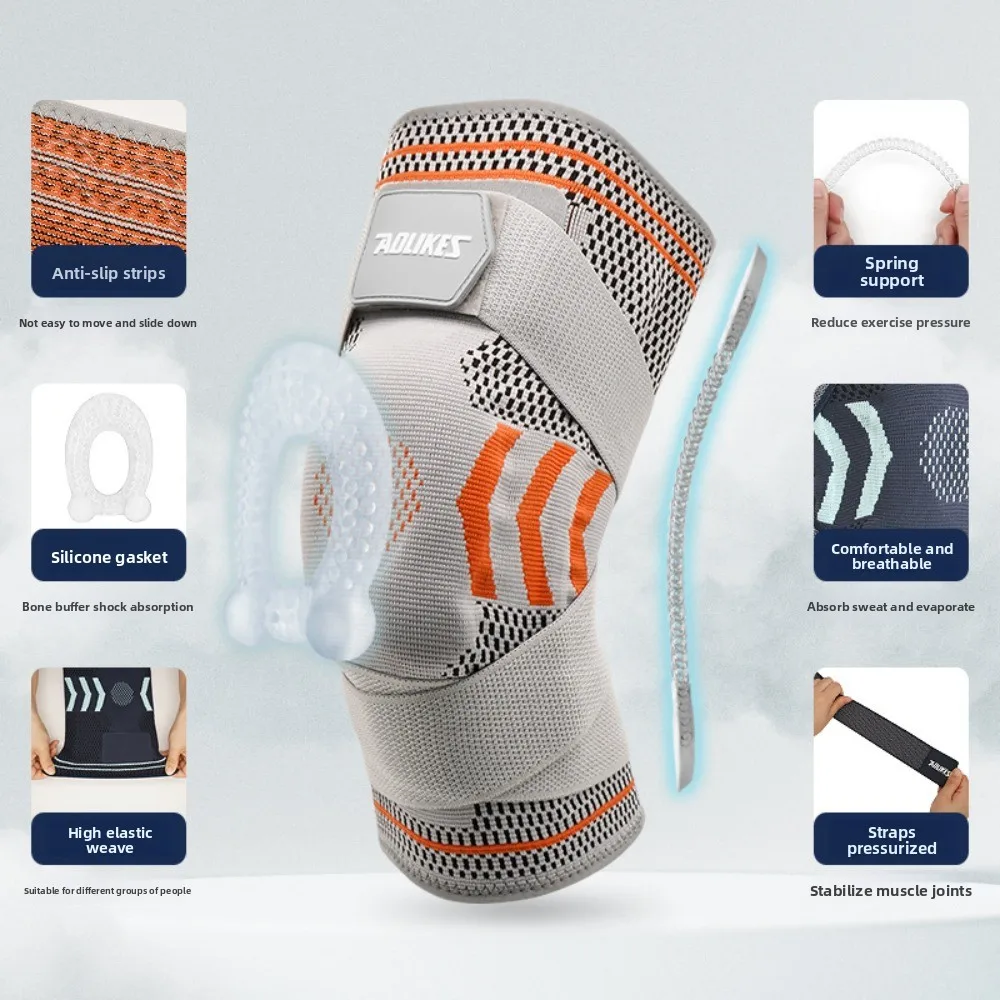 New Basketball Knee Brace with Silicone Straps Spring Support Running Cycling Outdoor Sports Breathable Knee Protection Sleeves
New Basketball Knee Brace with Silicone Straps Spring Support Running Cycling Outdoor Sports Breathable Knee Protection Sleeves