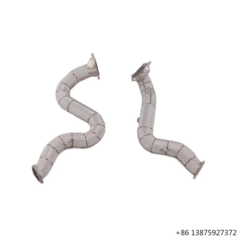 304 Stainless Steel High Quality Exhaust Downpipe with Heat Shield for S6 S7 C7 4.0T Catted Downpipe
304 Stainless Steel High Quality Exhaust Downpipe with Heat Shield for S6 S7 C7 4.0T Catted Downpipe