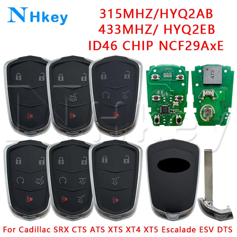 Ключ NH ID46 Чип NCF29AxE 315 МГц-HYQ2AB/433 МГц-HYQ2EB Автомобильный дистанционный ключ для Cadillac SRX CTS ATS XTS XT4 XT5 Escalade ESV DTS ELR
Ключ NH ID46 Чип NCF29AxE 315 МГц-HYQ2AB/433 МГц-HYQ2EB Автомобильный дистанционный ключ для Cadillac SRX CTS ATS XTS XT4 XT5 Escalade ESV DTS ELR