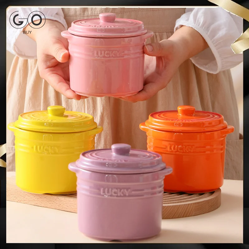 Nordic Ceramic Soup Pot With Double Cover Home Use Water Separation Small Size For Soup Cooking Bird'S Nest Steamed Egg Bowl
Nordic Ceramic Soup Pot With Double Cover Home Use Water Separation Small Size For Soup Cooking Bird'S Nest Steamed Egg Bowl