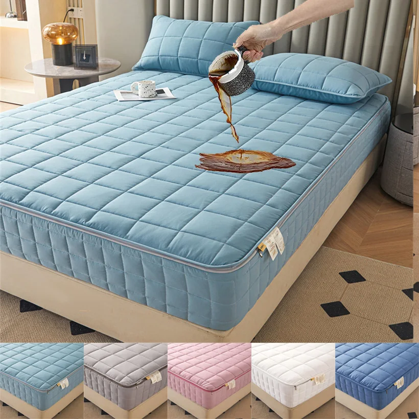 Waterproof Mattress Protector Cover with Zipper Thicken Quiltd Full Enclosed Bedspread Luxury Double Bed Couple Fitted Sheet
Waterproof Mattress Protector Cover with Zipper Thicken Quiltd Full Enclosed Bedspread Luxury Double Bed Couple Fitted Sheet