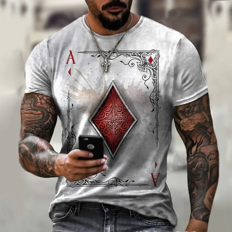 Fashion Playing Cards Lattice Square A 3D Print Men's T-Shirts Casual O-Neck Short Sleeve Loose Oversized T-Shirt Tops Tees 6XL
Fashion Playing Cards Lattice Square A 3D Print Men's T-Shirts Casual O-Neck Short Sleeve Loose Oversized T-Shirt Tops Tees 6XL